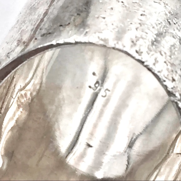 🗝 Sculpted Modern Dot Pattern 925 Sterling Silver ring - Picture 5 of 7